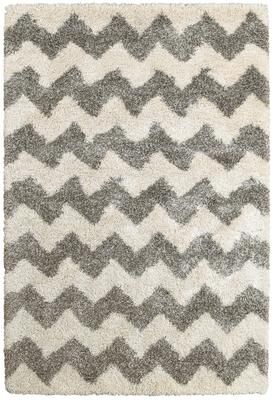 Style Haven Harrison Chevron Stripes Plush Shag Rug