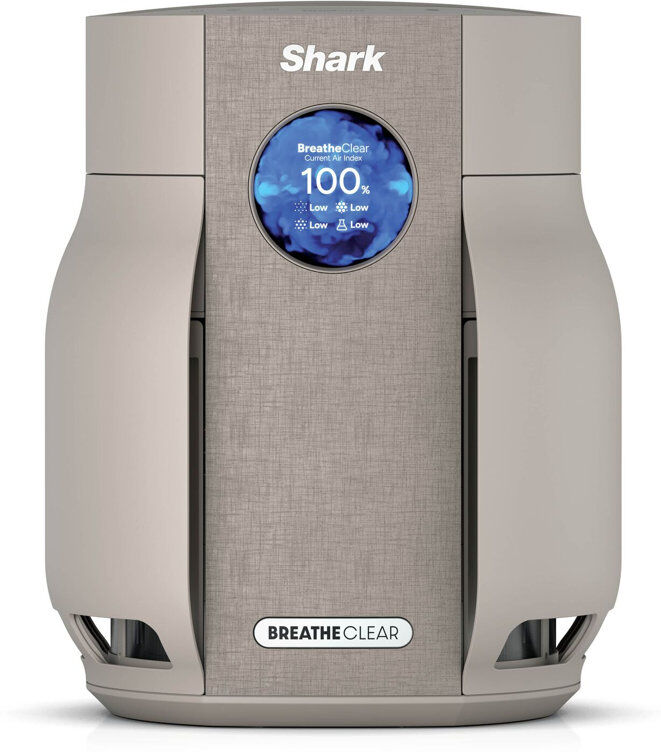 Shark BreatheClear Compact Air Purifier with NeverChange6 HP062UKSD Dune Beige 29.31cm H X 23.72cm W X 23.32cm D