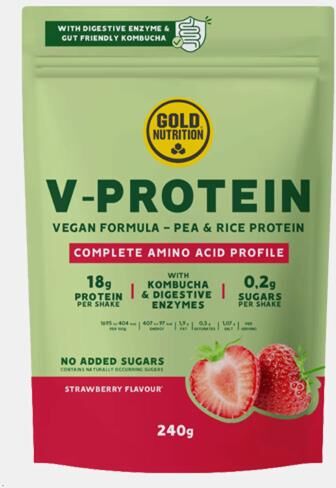 GOLD NUTRITION V PROTEIN MORANGO 240g