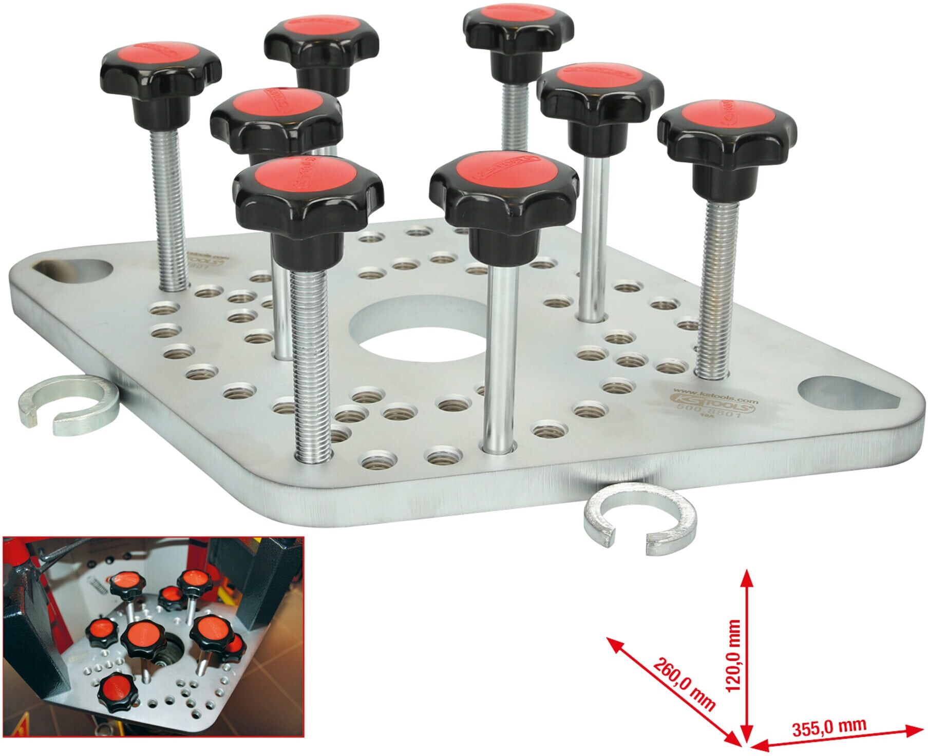 KS Tools Adapterplatte für Druckluft-Stand-Federspanner (500.8801)