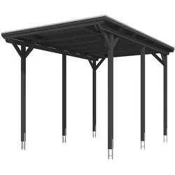 Skan Holz Caravan-Carport Emsland 404x604 cm mit erhöhter Einfahrt-anthrazit Holzcarport