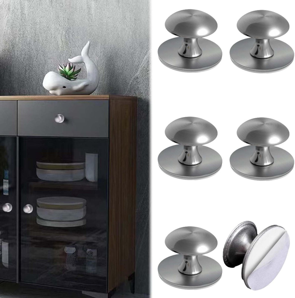 Solidchoice - Set van 6 zelfklevende keukenhandgrepen