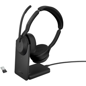Jabra Headset Evolve2 55 UC Stereo mit Ladestation, USB-A, Bluetooth, On-Ear