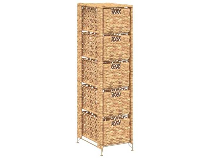vidaXL Standregal mit 5 Körben 25,5x37x100 cm Wasserhyazinthe