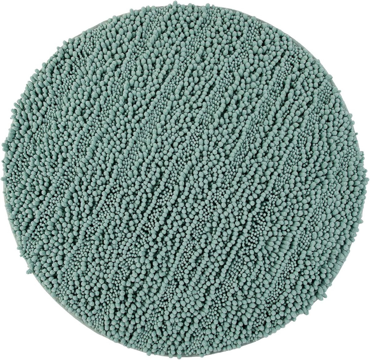 Badmat Chenille Vloerkleed Badkamer Mintgroen - Rond - 80 cm