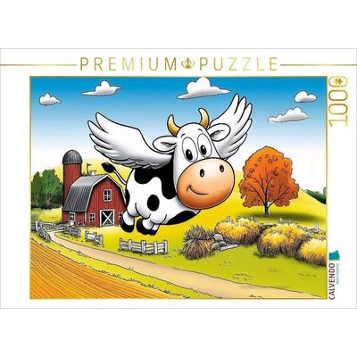 CALVENDO Puzzle Fliegende Kühe | 1000 Teile Lege-Größe 64x48cm Foto-Puzzle für glückliche Stunden, Sonstige von , Calvendo Puzzle