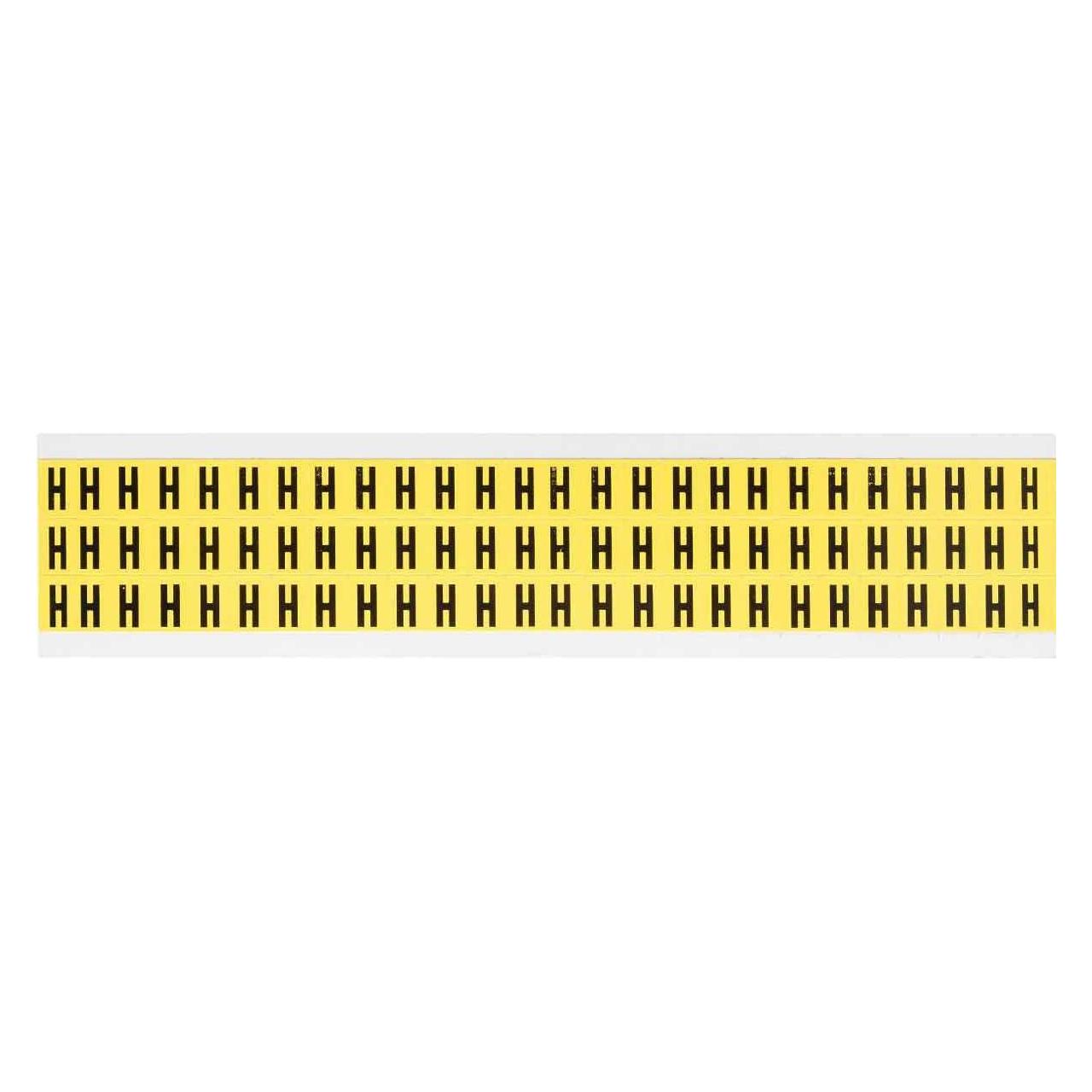 Brady 3410-H, B-499, Schwarz auf Gelb, 9 x 13mm, Buchstabe H, Schrifthöhe 8mm(25 K. á 78 E.) (3410-H)