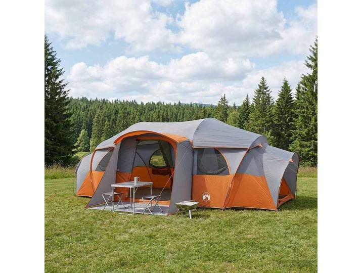 vidaXL Familienzelt mit Regenschutz wasserdicht 10 Personen