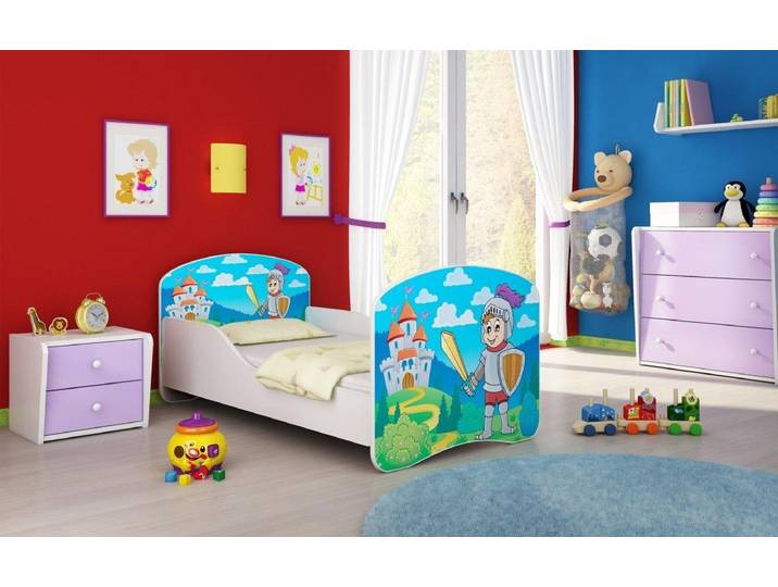 Kinderbett Milena mit verschiedenen Mustern - 140x70 - Heli - Luxusbetten24