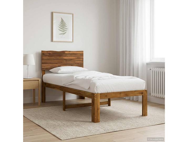 vidaXL Einzelbettgestell mit Kopfteil ROSTOCK Natur 90 x 200 cm