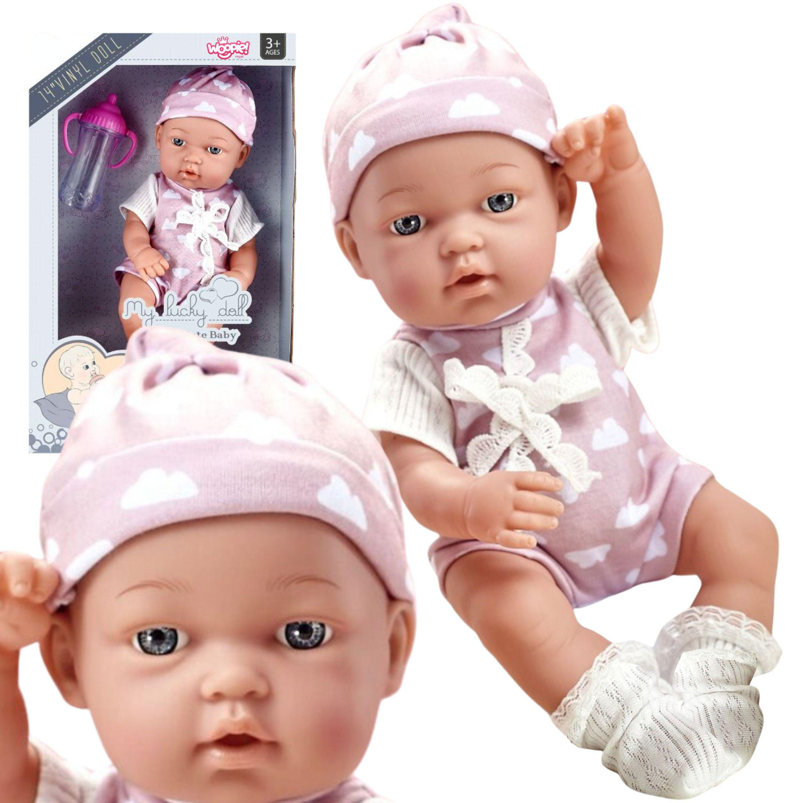 Woopie Royal schattige baby knuffel in een pak, 36 cm