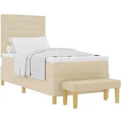 vidaXL, Boxspringbett, Inlunville (Linien-Design) (90 x 200 cm)