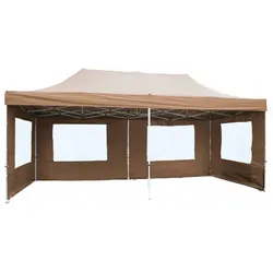 VCM PROFI   Pavillon   Maße ca. 3x6 m   wasserabweisende 270 g/m2 PE Plane   Partyzelt mit Seitenteilen   Gartenzelt
