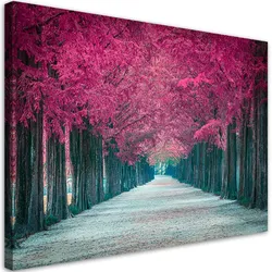 WANDBILD avenue von rosa bäumen