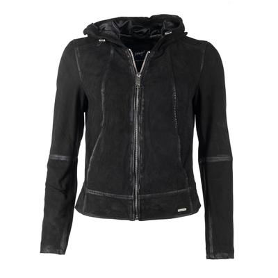 Lederjacke MAZE "Donie", Damen, Gr. M, schwarz, Obermaterial: 100% Lammleder. Innenseite: 100% Polyester. Ärmelfutter: 100% Polyester, Jacken