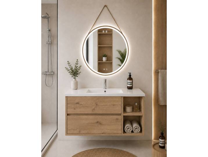 Meuble De Salle De Bain Avec Vasque Origenbath Zeus Sans Miroir 80x40 Cm À Droite Estepa