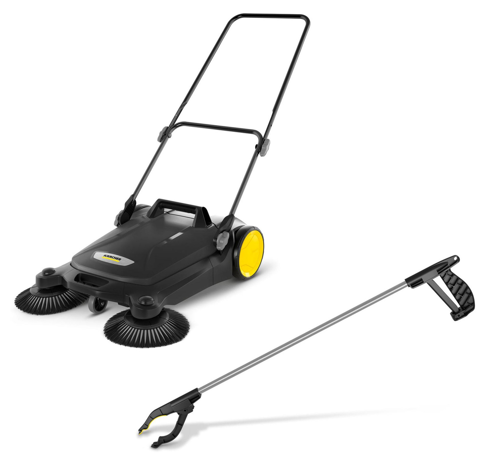 Kärcher veegmachine S 4 Twin Go!Further inclusief grijpklem met een werkbreedte van 68 cm