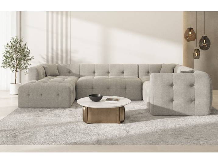 Couchlandschaft Sevilla U-Form in Stoff