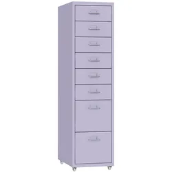 En.Casa, Rollcontainer, Rollcontainer Kökar mit 8 Schubladen 109x28x41 cm Lila (28 x 41 x 109 cm)