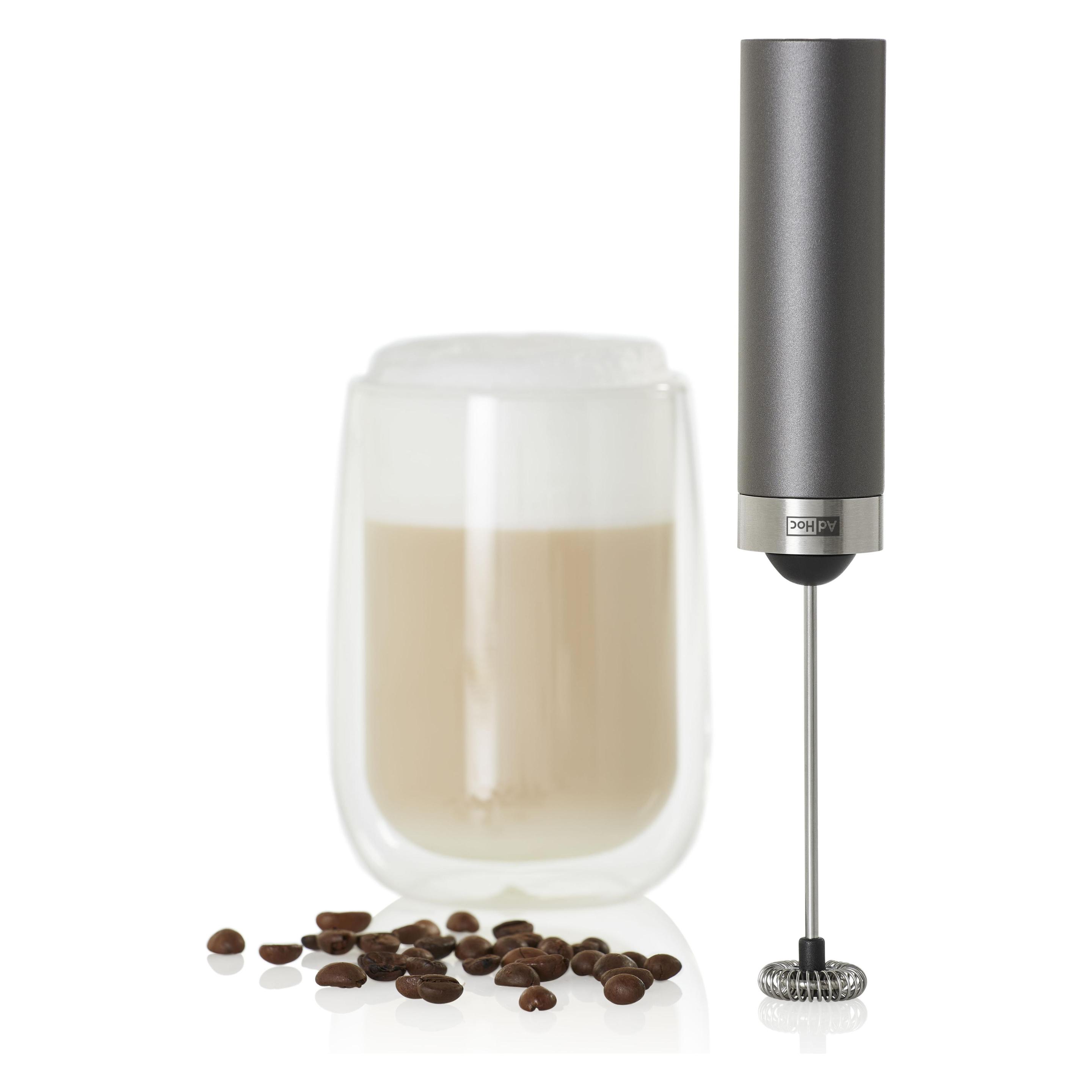 AdHoc Milch- / Saucenschäumer Rapid.3, dark grey, inkl. 3 Batterien, Kunststoff/Edelstahl, D: 3,2 cm, H: 2 (161361100)