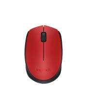 Logitech M171 Maus drahtlos 2,4 GHz kabelloser Empfänger USB Schwarz Rot (910-004641)