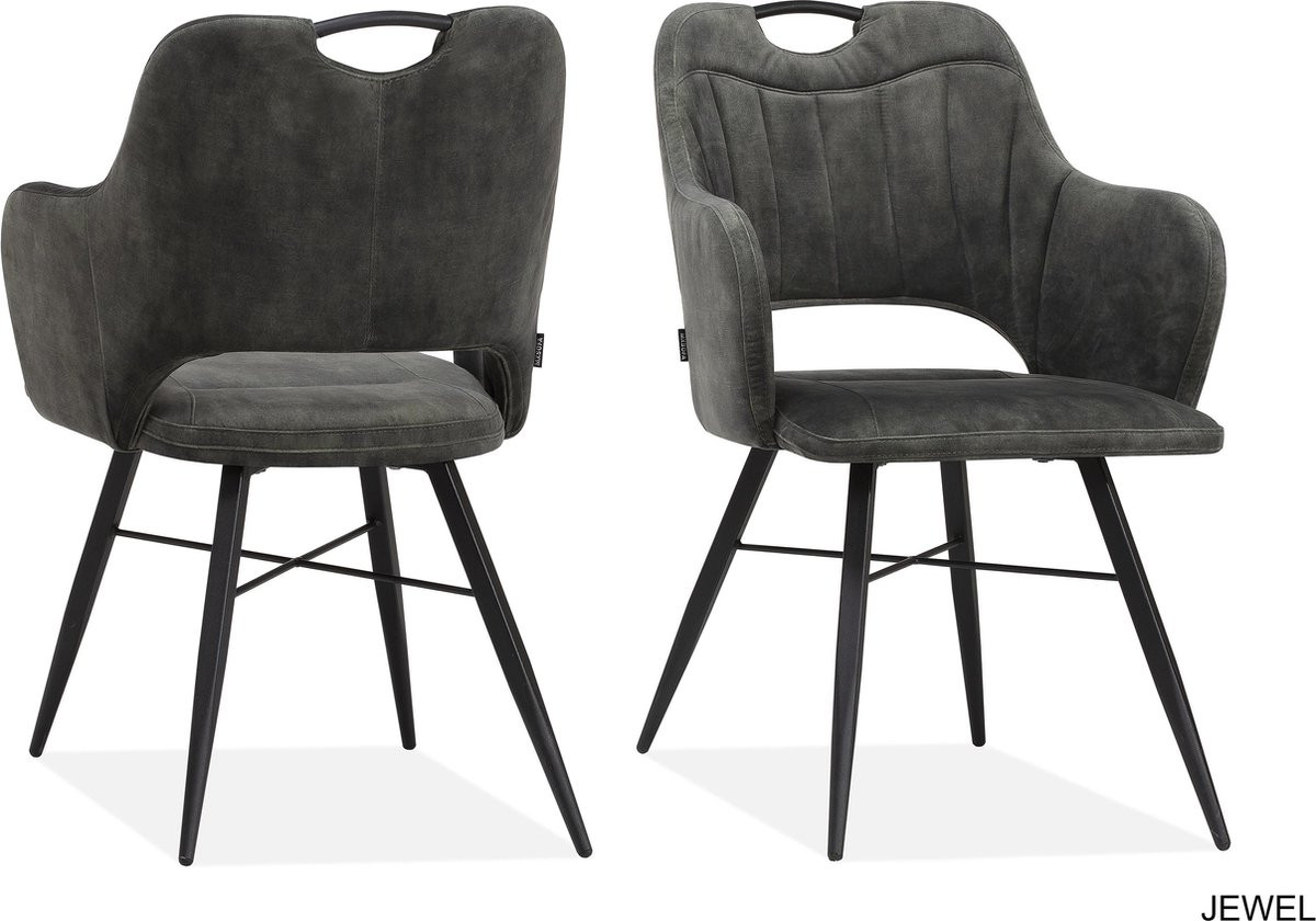 MX Sofa Eetkamerstoel Jewel Antraciet