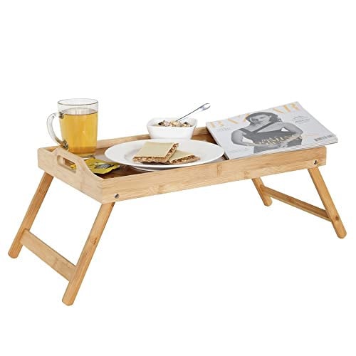 Vivol Opklapbare Bedtafel van Bamboe - Houten Ontbijtplateau