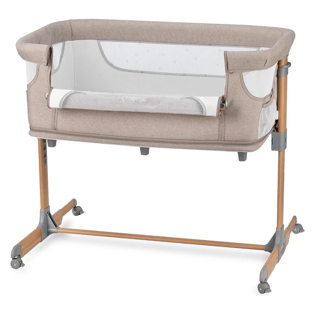 MoMi SMART BED 2.0 Kinderbett Grau mit 2 Schlafpositionen und Laufgitterfunktion für Kleinkinder (74820347)