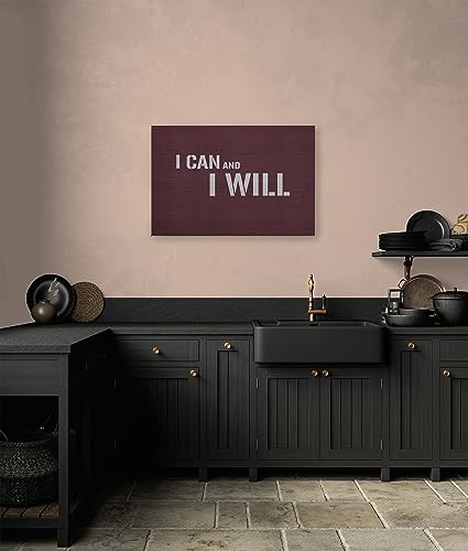 A.S. Création Moderne Wanddecoratie I Can and I Will Kunstdruk Rood Grijs B: 90 cm, H: 60 cm