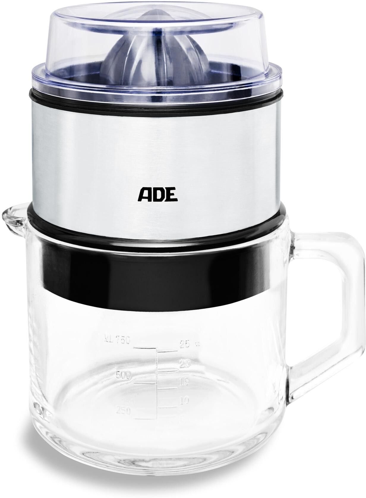 ADE Zitruspresse "KA 1803 rz/We", schwarz (schwarz, weiß), B:15cm H:20,5cm T:12cm, Entsafter, Zitruspresse schwarz, weiß Einheitsgröße