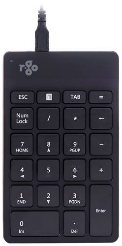 R-GO Tools Numpad Break Kabelgebunden Nummernblock Schwarz