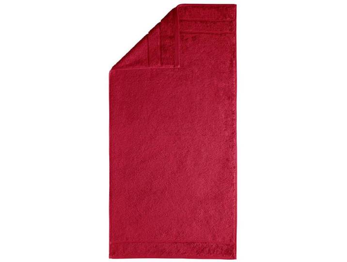 Handtücher EGERIA Prestige , rot (dunkelrot), B:50cm L:100cm, Walkfrottee, Obermaterial: 100% Baumwolle, Handtücher, Handtücher, Uni Programm mit Streifenbordüre, SUPIMA Baumwolle