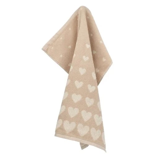 Bunzlau Castle Hearts keukendoek Sand 53 x 60 cm