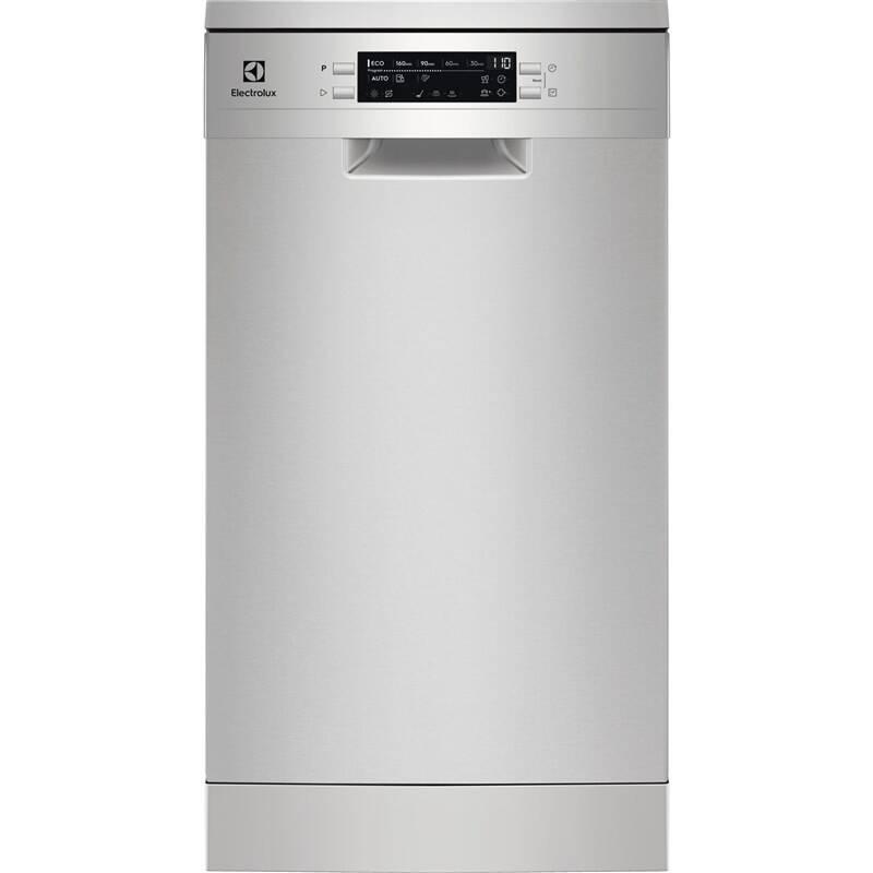 Electrolux ESS43210SX, Freistehend, Single (45 cm breit), Edelstahl, Schwarz, Edelstahl, Tasten, LED