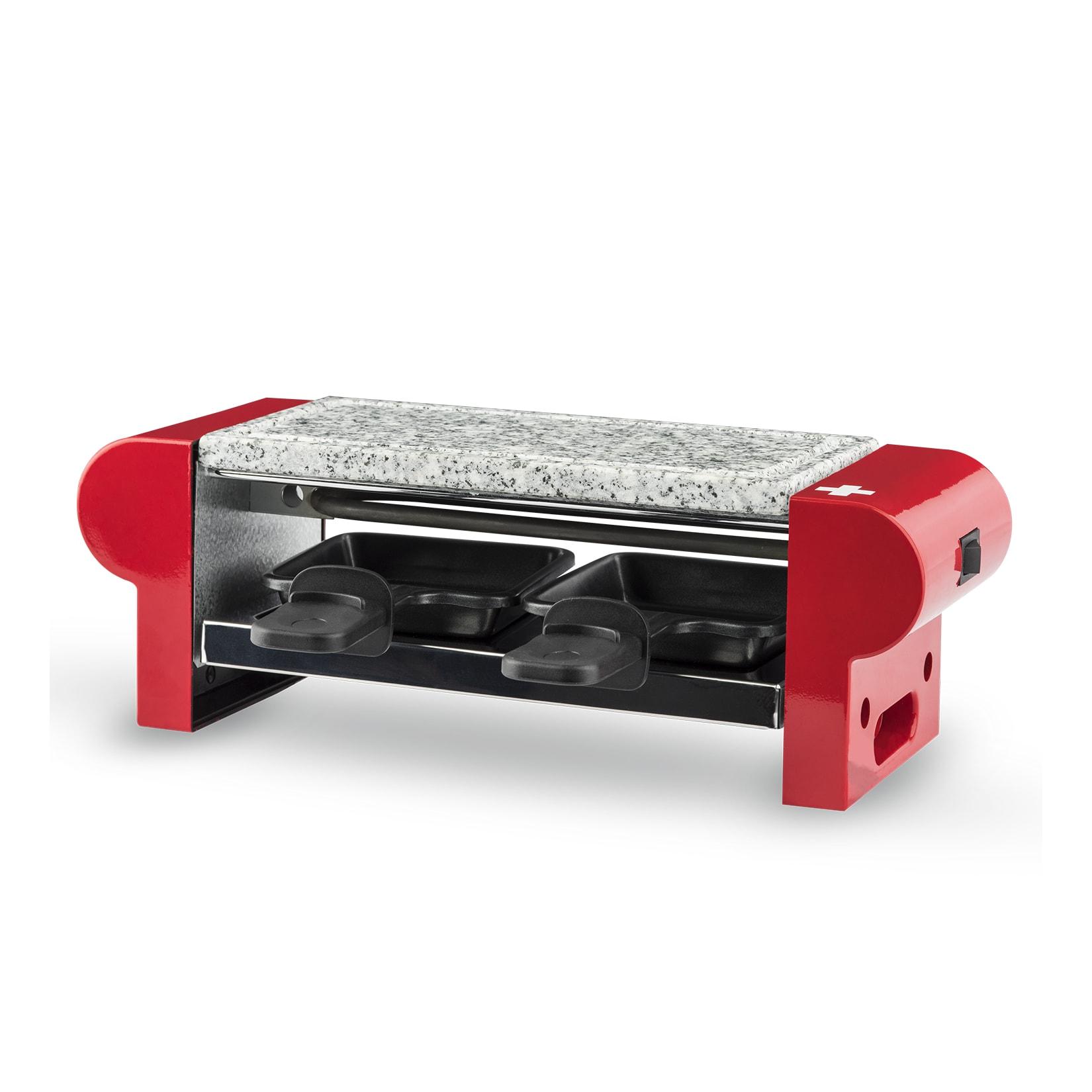 H.Koenig RP2 Raclette-Gerät / 2 Personen / mit Steingrill / 350 W / Rot