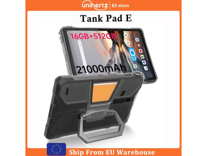 Tablette robuste Unihertz TANK PAD E 8849 avec projecteur, Android, 512 Go, 120 Hz, 24 Go, smartphone, tablette, 10,95 pouces, 21000 mAh, 50 MP, 2025