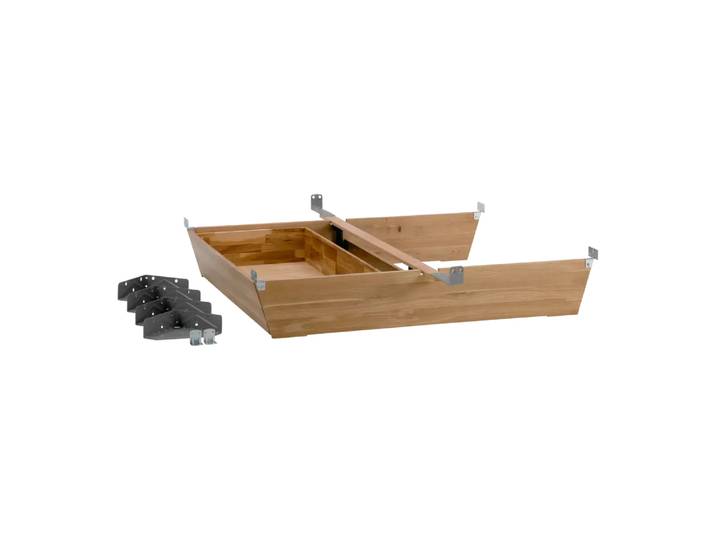 Ausziehbett Asti Plus, cm, Edy&liv, eichefarbig, Holz