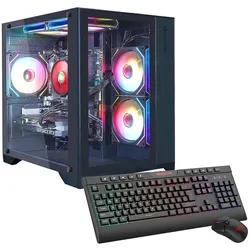 GameMax Infinity Mini BK 7796 (1000 GB, 16 GB, AMD Ryzen 7 5700X, GeForce RTX 5060 Ti), PC, Schwarz