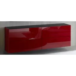 Mäusbacher TV-Lowboard Colors Glas Rot Bordeaux
