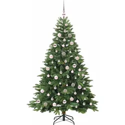 vidaXL, Weihnachtsbaum, Leif (mit LEDs und pinken Kugeln) (180 cm)