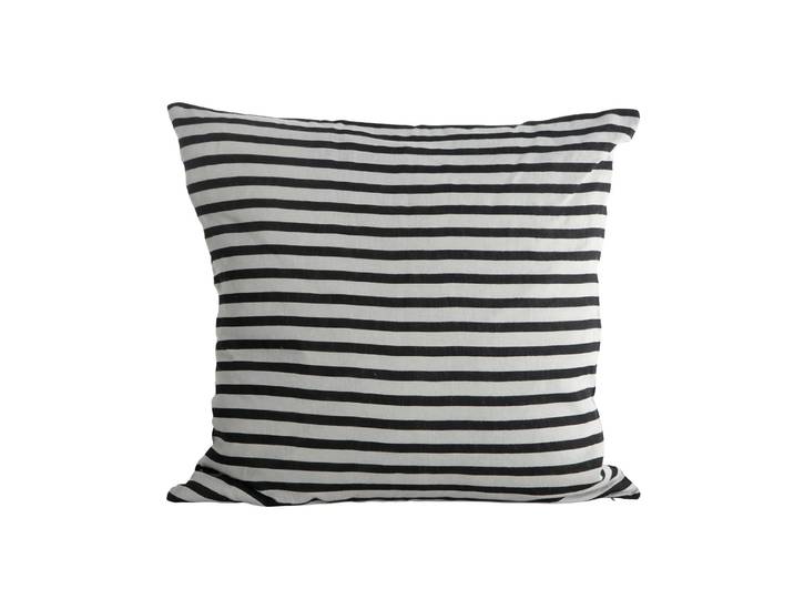 House Doctor Housse de coussin House Doctor rayures noir-gris