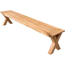 riess-ambiente Gartenbank EMPIRE TEAK - 220cm Sitzbank Teakholz wetterfest