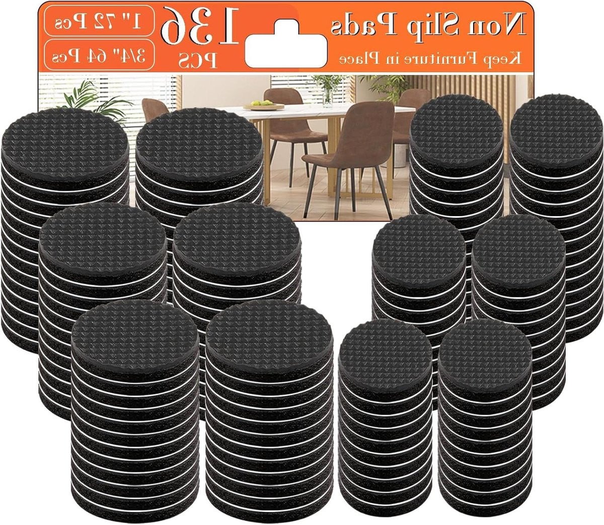 Antislip Meubelpads Vloerbeschermers Bruin - 118 Stuks - Zelfklevend Rubber