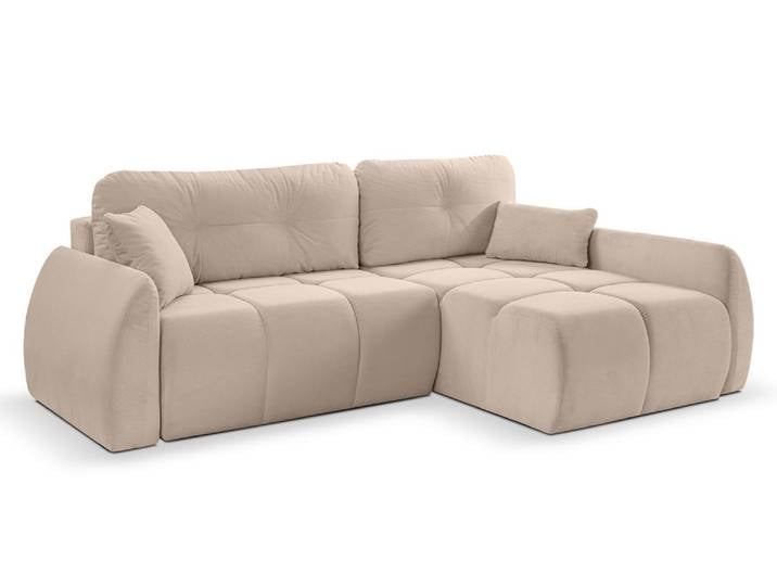 Long Eckschlafsofa Sancho rechts , 255cm , Cord , beige