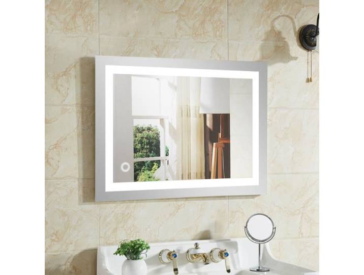Miroir Salle de Bain - Lumineux - LED Mural - Interrupteur Tactile - 6400K - 600x800mm