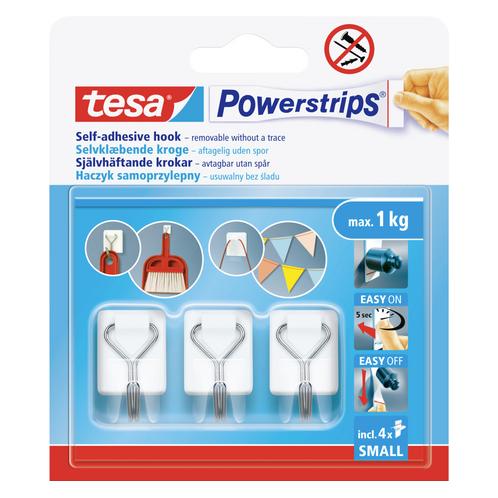 tesa Powerstrips Draht-Haken S Weiss Inhalt: 1 St. (57615-00002-00)