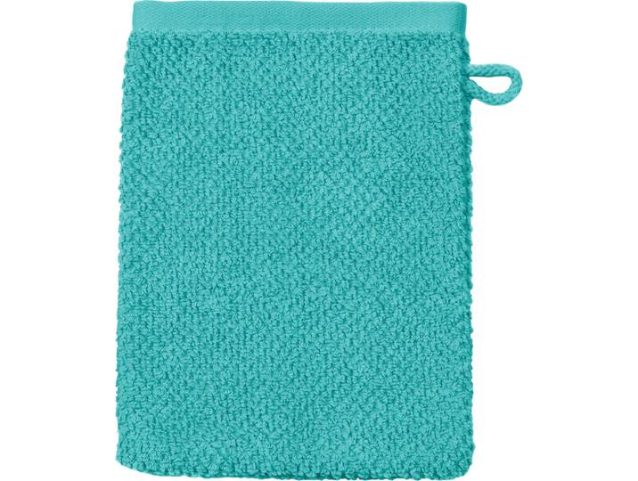 Waschhandschuh ROSS SELECTION , blau (türkis, grün), B:16cm L:21cm, Frottier, Handtücher, Waschhandschuh, 100 % Bio-Baumwolle
