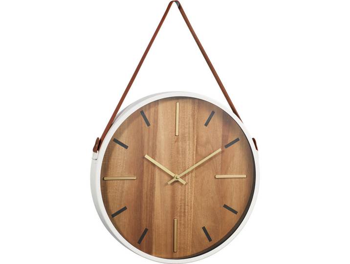 Home Styling Collection Wanduhr Toce 38/38/38 cm, Braun, Metall, Rund, 38x38x38 cm, Dekoration, Uhren, Wanduhren
