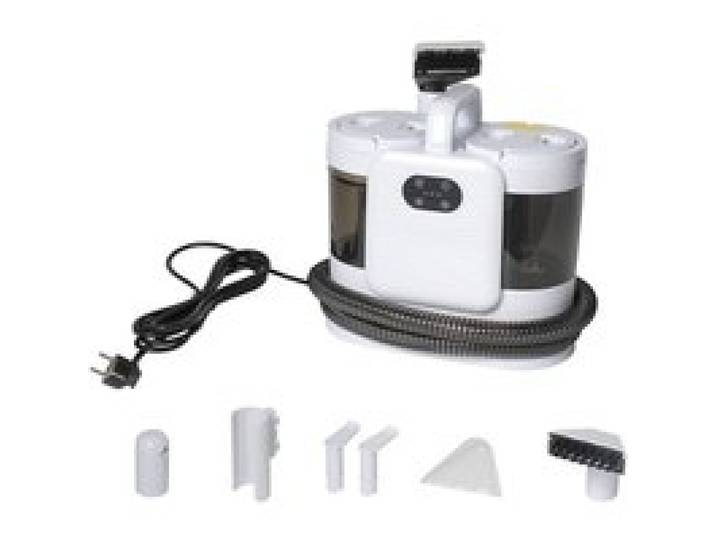 Shampouineuse Puissante 1650W Nettoyeur Vapeur Multifonction Cordon 5M 15Kpa Réservoir 1 6L/0 95L pour Canapé Matelas Voiture