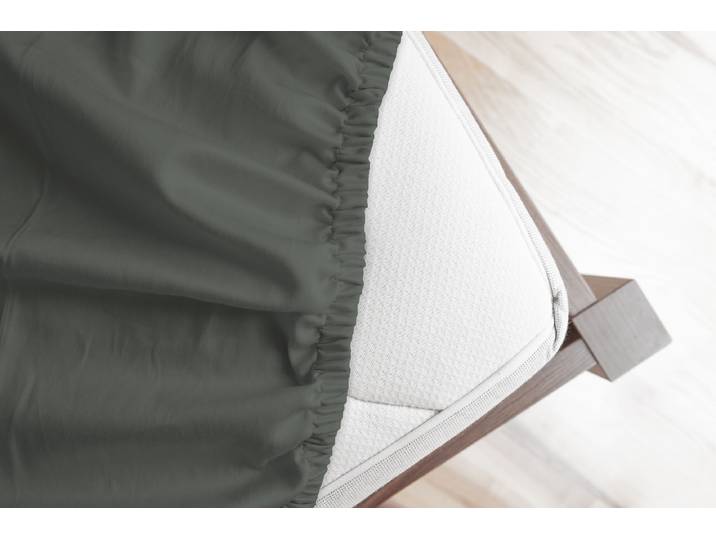 Drap-housse uni en flanelle 90 x 200cm Vert